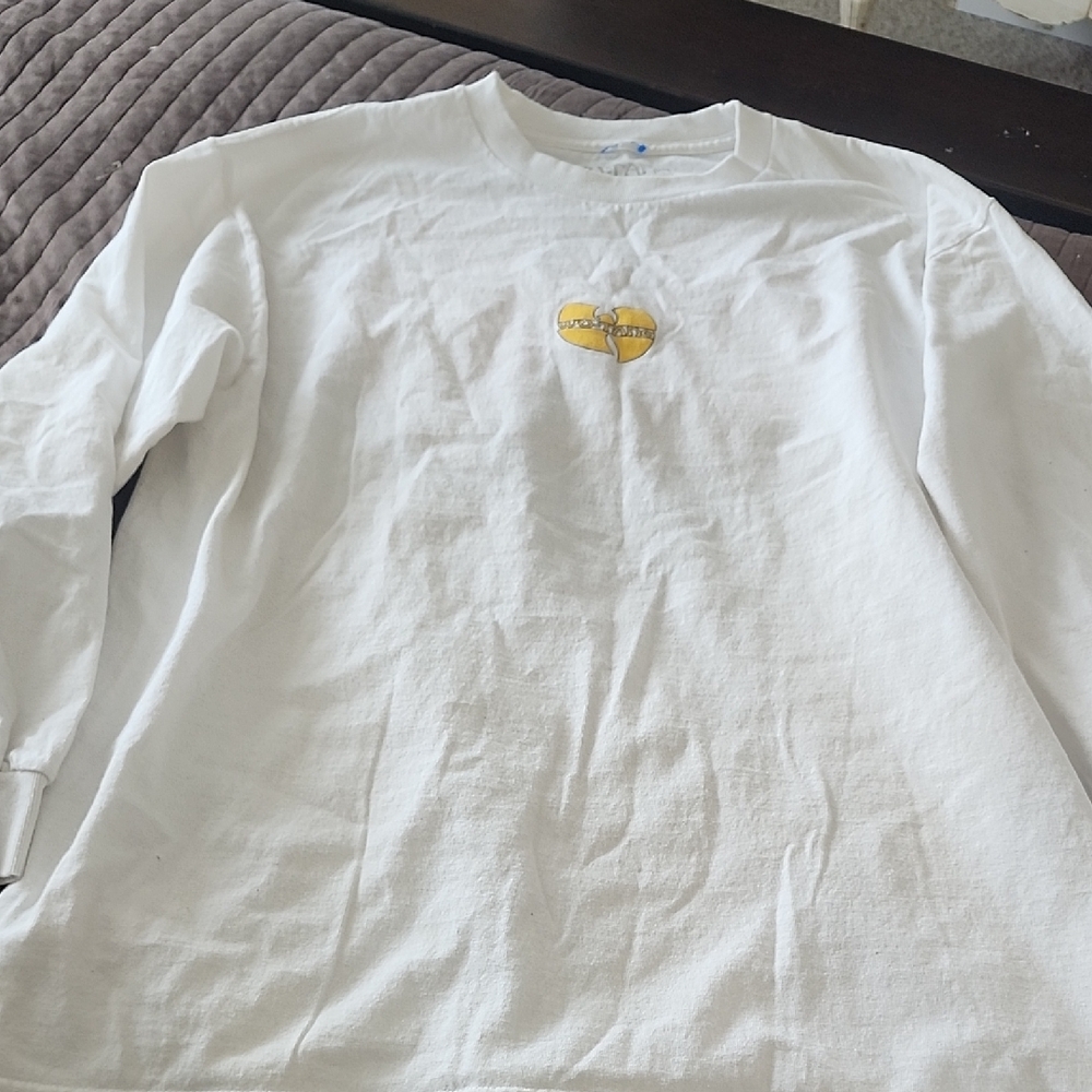 Wu-Tang White Long Sleeve Shirt with Yellow Logo Vintage